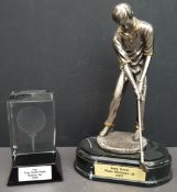 Sporting Memorabilia 2 x Golf Trophies