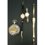 4 x Vintage Watches Includes Cocktail & Pocket Watch