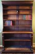 Antique Hardwood Large Bookcase