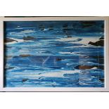 Art Painting Acrylic on Board 'White Water' Artist Signed Tom Hackney
