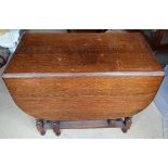 Antique Edwardian Hardwood Gate Leg Table