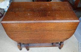 Antique Edwardian Hardwood Gate Leg Table