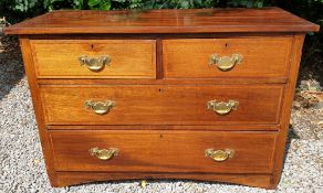 Antique Furniture Set of Hard Wood Drawers 2 Over 2