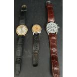 Vintage 3 Assorted Men's Wrist Watches
