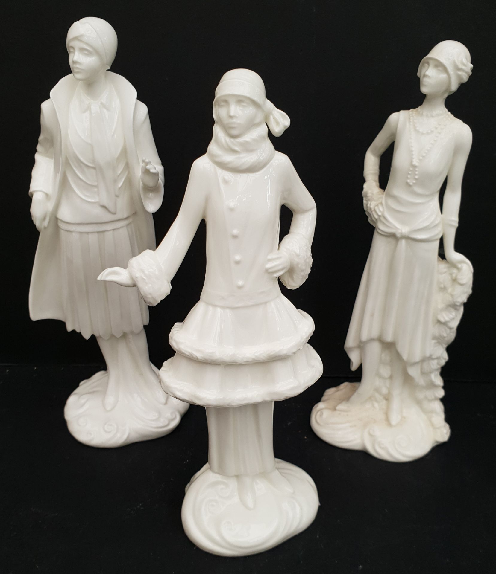 Vintage 3 x Royal Worcester Figures The 1920's Vogue Collection