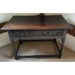 Antique Furniture Welsh Table c1700's Pinned Joints