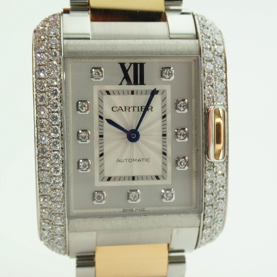 Cartier Tank Anglaise Ref. 3511. Gold/Steel Wrist Watch - Image 8 of 9