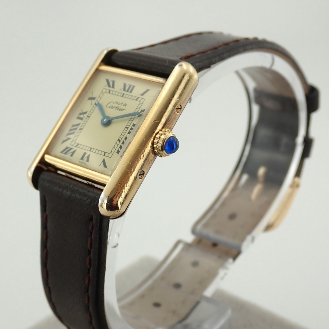 Cartier Vermail Gold Plated. Silver Wrist Watch - Image 4 of 4