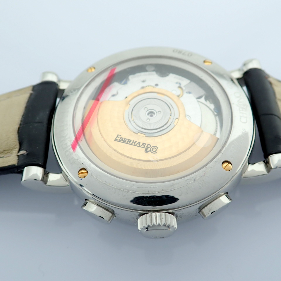 Eberhard & Co. Chrono 4 Bellissimo 37 Jewels. Steel Wrist Watch - Image 8 of 10