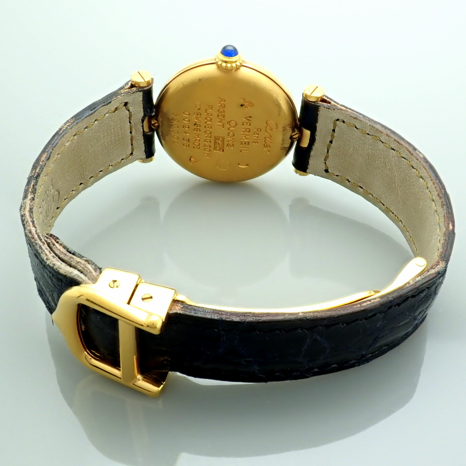 Cartier Must De. Gold Plated / Silver Wrist Watch - Image 6 of 8