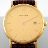 Certina Classic 18K Solid. Yellow Gold Wrist Watch