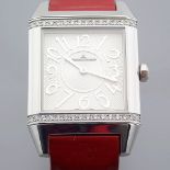 Jaeger LeCoultre. Diamond Reverso Squarda Unisex Steel Wrist Watch