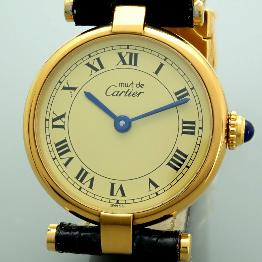 Cartier Must De. Gold Plated / Silver Wrist Watch - Image 2 of 8