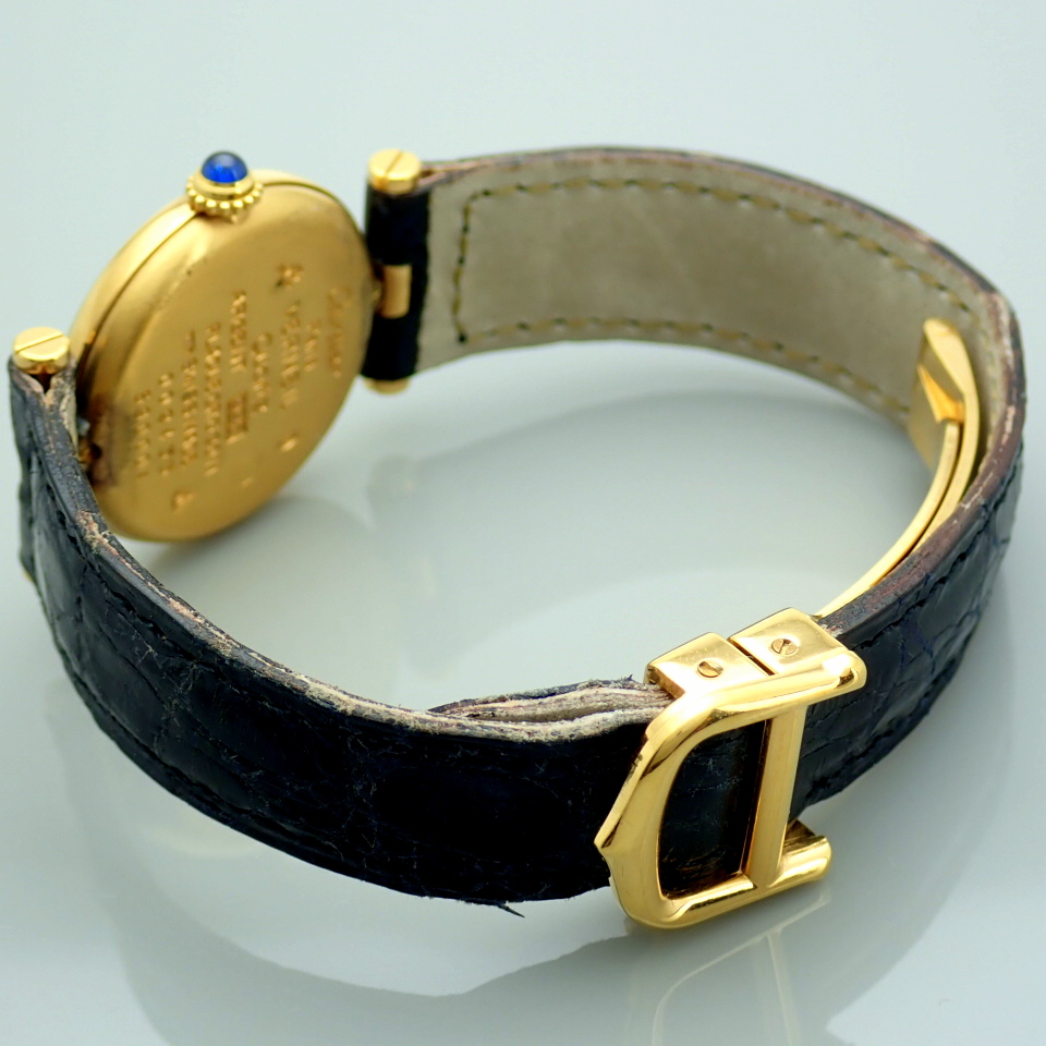 Cartier Must De. Gold Plated / Silver Wrist Watch - Image 8 of 8