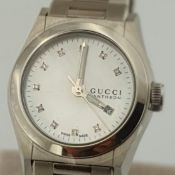 Gucci Pantheon Diamond. Steel Wrist Watch