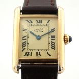 Cartier Vermail Gold Plated. Silver Wrist Watch