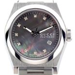 Gucci Pantheon With Diamond. Steel Wrist Watch