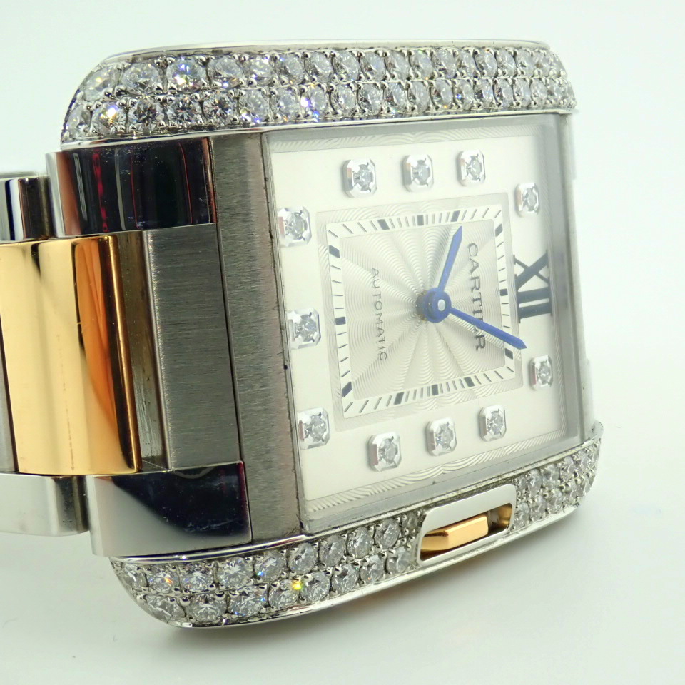Cartier Tank Anglaise Ref. 3511. Gold/Steel Wrist Watch - Image 6 of 9