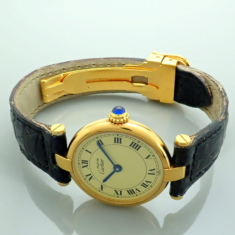 Cartier Must De. Gold Plated / Silver Wrist Watch - Image 5 of 8