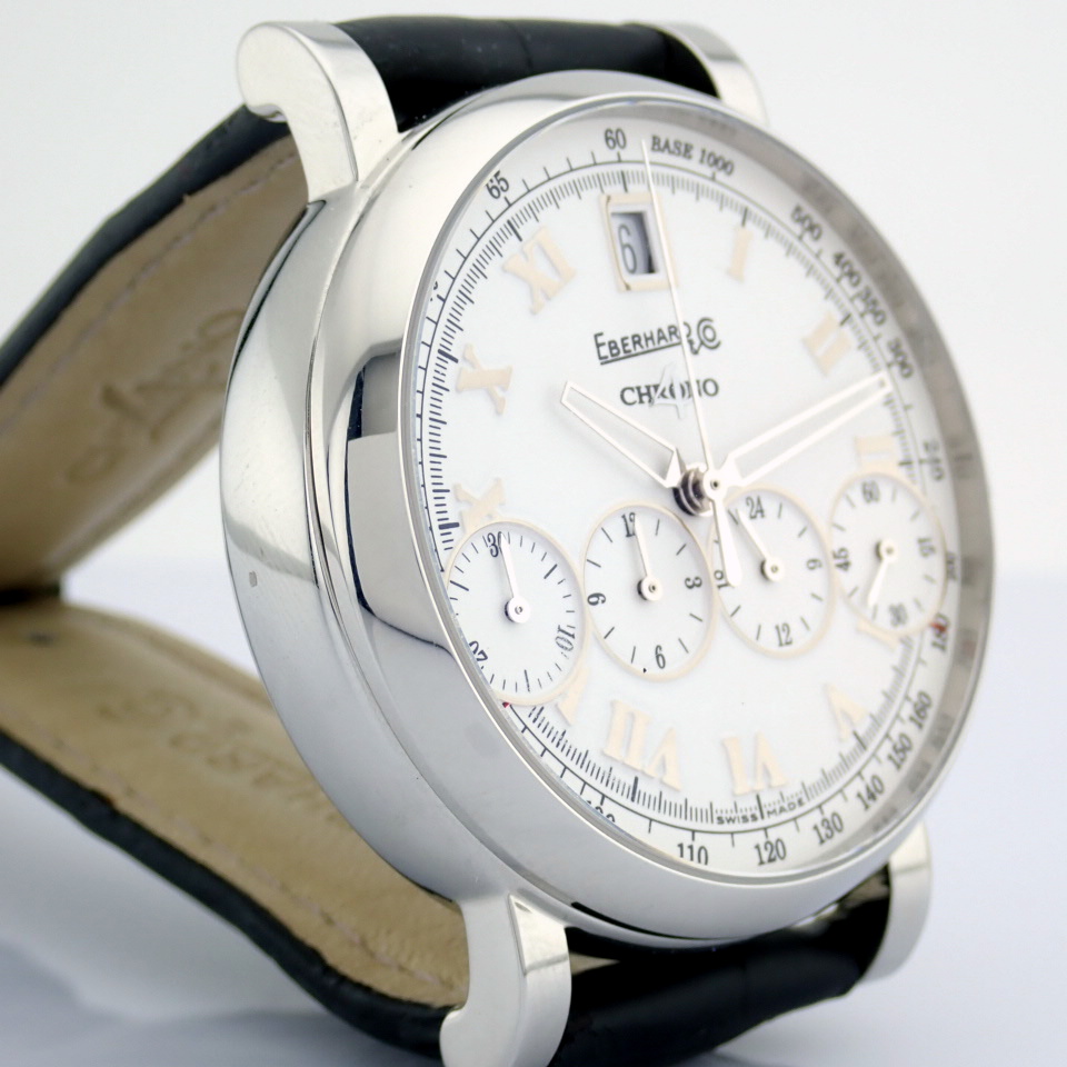 Eberhard & Co. Chrono 4 Bellissimo 37 Jewels. Steel Wrist Watch - Image 4 of 10