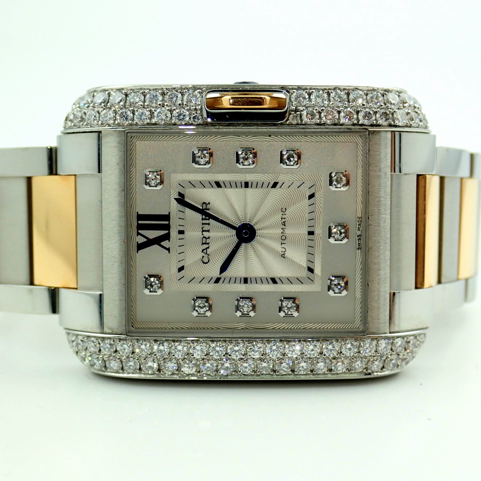 Cartier Tank Anglaise Ref. 3511. Gold/Steel Wrist Watch - Image 2 of 9
