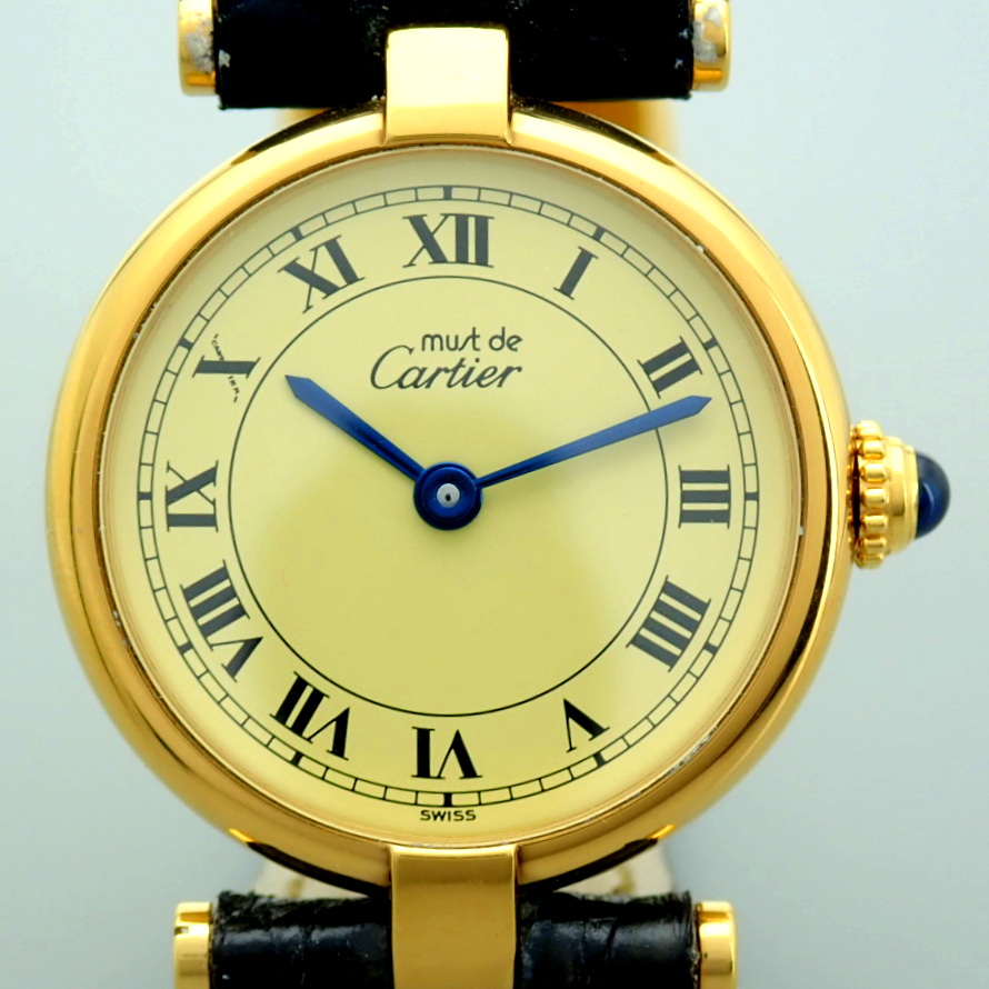 Cartier Must De. Gold Plated / Silver Wrist Watch