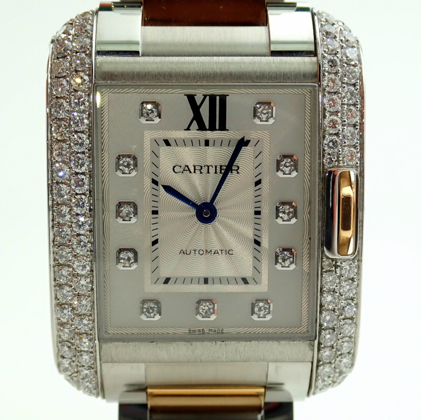 Cartier Tank Anglaise Ref. 3511. Gold/Steel Wrist Watch