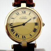 Cartier Vermeil Gold Plated. Silver Wrist Watch