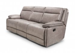 BRAND NEW BOXED CHELTENHAM RECLINING SOFA IN LIGHT GREY