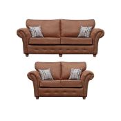 BRAND NEW 3 SEATER PLUS 2 SEATER WOODBOROUGH SOFAS IN TAN