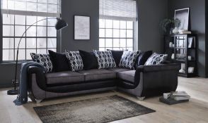 BRAND NEW BOXED MAIZE CORNER SOFA IN CHARCOAL