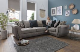 BRAND NEW MAIDEN LATTE COLOUR FABRIC CORNER SOFA