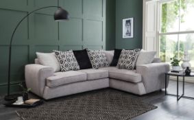 BRAND NEW MAIZE BEIGE FABRIC CORNER SOFA