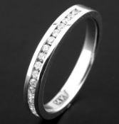 14K White Gold Half Eternity Ring 0,28 ct