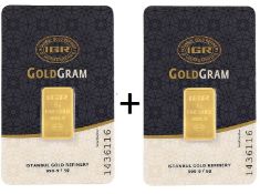 2x 5 Gram 99,99 % Gold Bullion (Sealed and Certified)