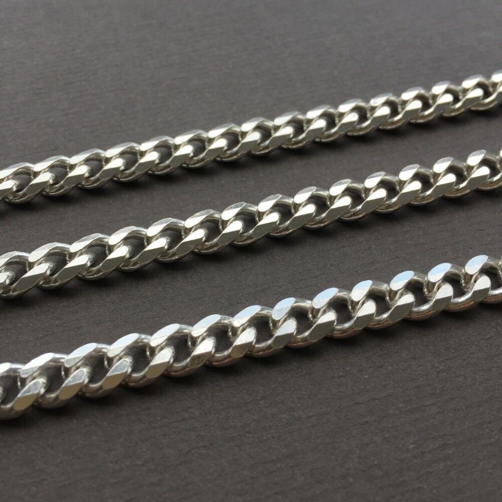 Mens Curb Cuban Link Chain. 925 Sterling Silver. 48 GR. 24 inch - 60cm. 7mm - Image 4 of 7