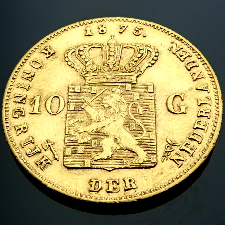 10 Gulden - Willem III - Image 3 of 4