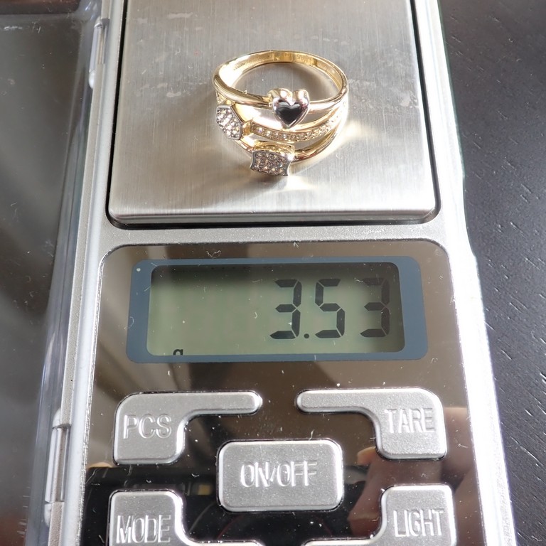 Italian Design Swarowski CZ Ring. In 14K Yellow and White Gold - Image 3 of 3