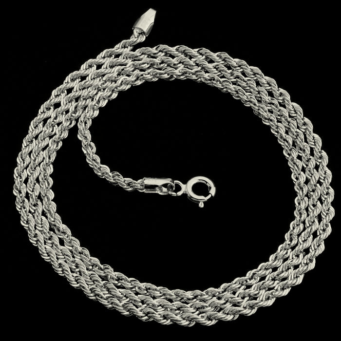 19.7 In (50 cm) Rope Chain Necklace. In 14K White Gold - Image 7 of 7