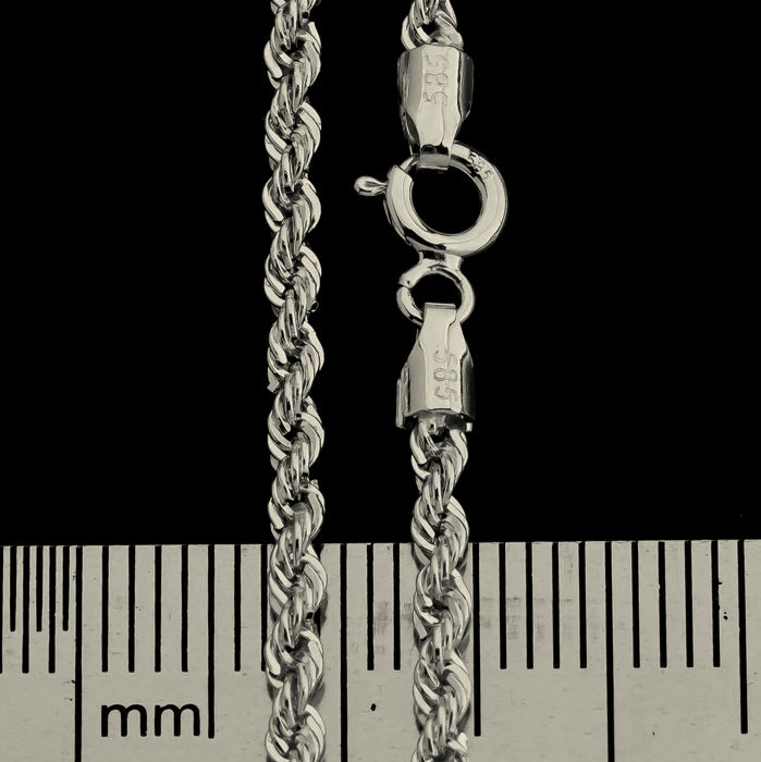 19.7 In (50 cm) Rope Chain Necklace. In 14K White Gold - Image 4 of 7