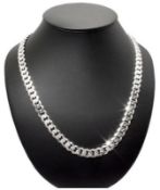 7mm Mens Curb Cuban Link Chain. 925 Sterling Silver. 56GR. 28 inch - 70cm