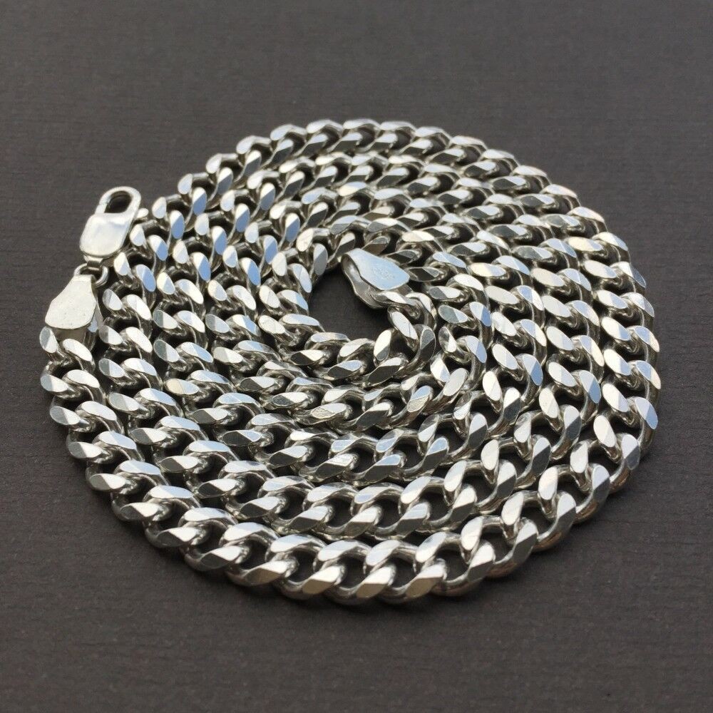 Mens Curb Cuban Link Chain. 925 Sterling Silver. 48 GR. 24 inch - 60cm. 7mm - Image 3 of 7