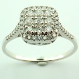 14 kt. White Gold Ring 0.37 ct Diamond