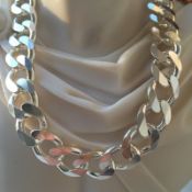 Mens Tight Curb Chain. 925 Sterling Silver. 14mm. 150GR. 24 inch - 60cm