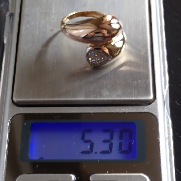 Italian Design Swarowski CZ Ring. In 14K Rose/Pink Gold - Image 4 of 4