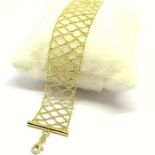 Italian Dorica Beads Bracelet. In 14K Yellow Gold. 8.3 In (21 cm)