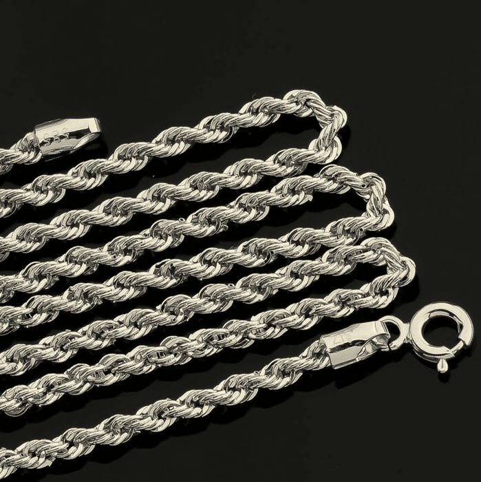 19.7 In (50 cm) Rope Chain Necklace. In 14K White Gold - Image 2 of 7