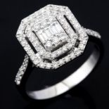 14 kt White Gold Ring. 0.62ct Diamond