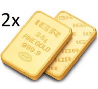 2x 2.5 Gram 99,99 % Gold Bullion (Sealed and Certified)