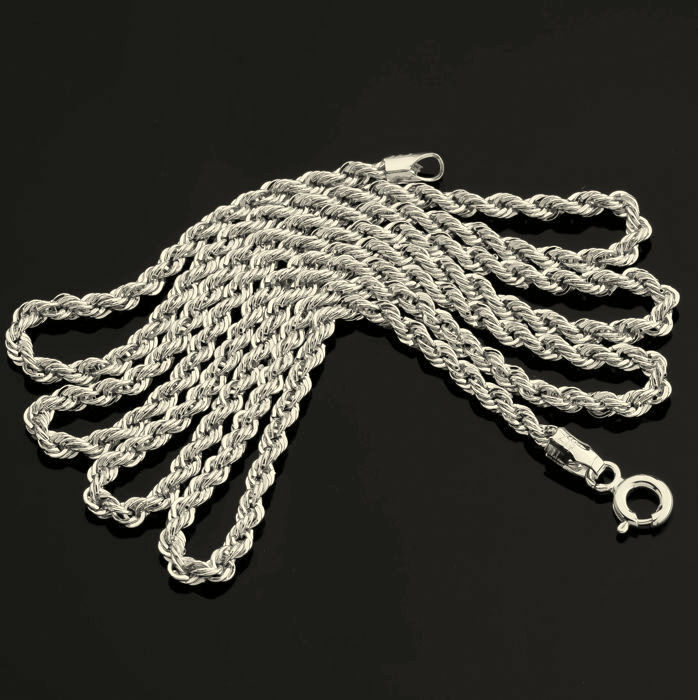 19.7 In (50 cm) Rope Chain Necklace. In 14K White Gold - Image 6 of 7